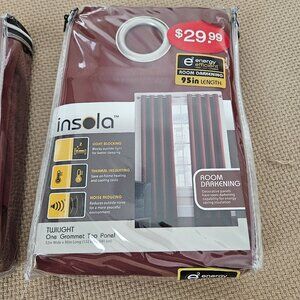 Pair of room darkening curtains 95" long